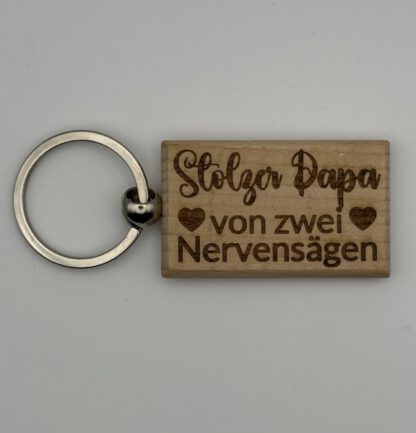 Personalisierbarer Schlüsselanhänger aus Holz