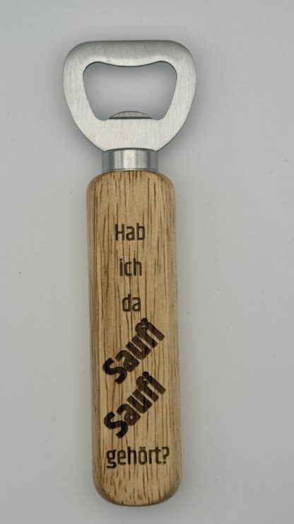 Personalisierbarer Flaschenöffner mit Gravur – Holzgriff & Edelstahl